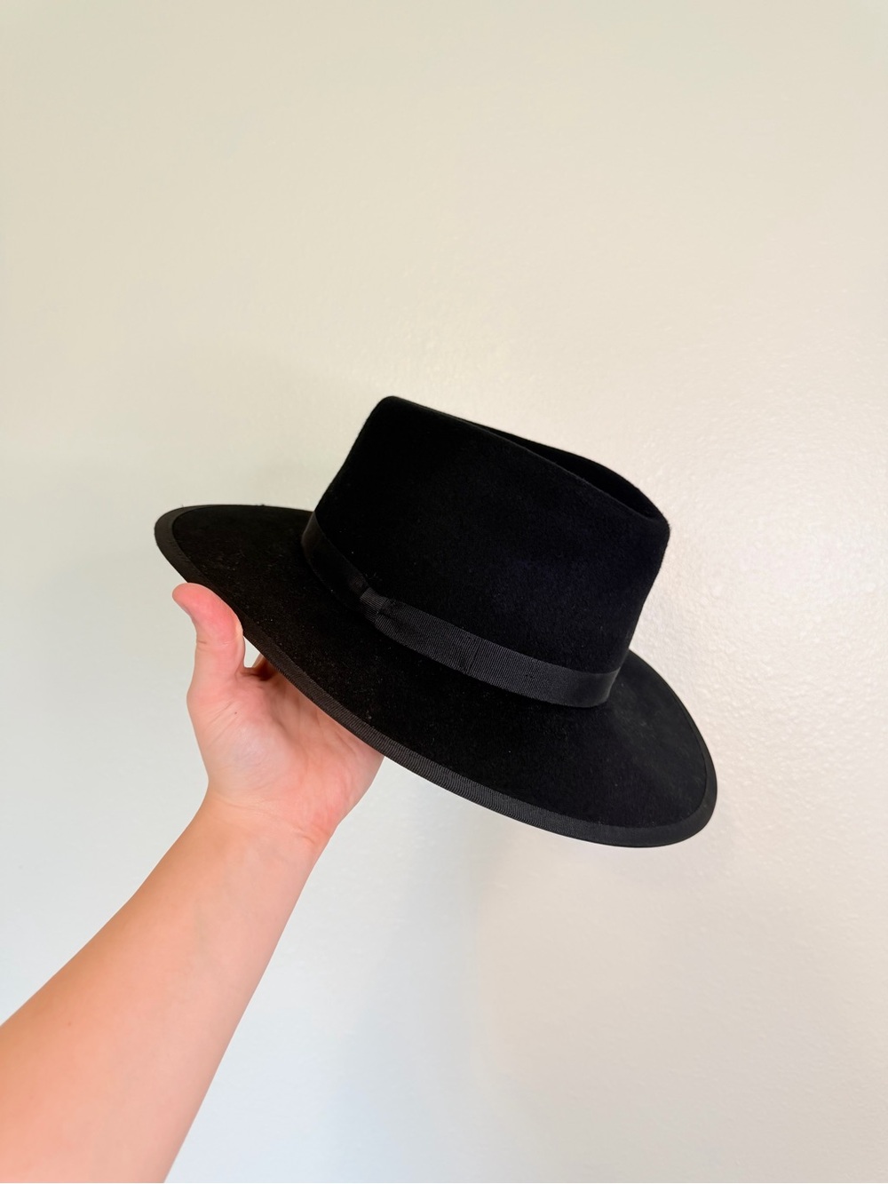 American Hat Makers Bondi Black Wide-Brim Women's Fedora Hat